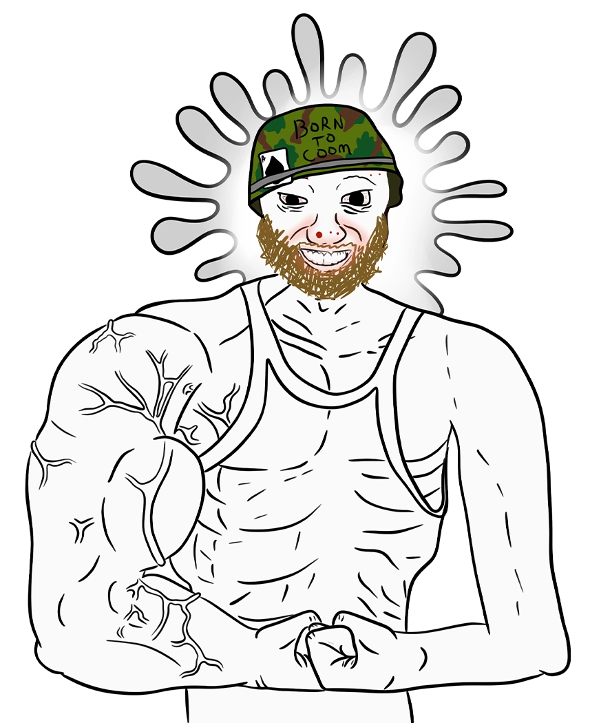 Funny Coomer Illustration